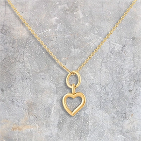 Kette mit Herz silber-vergoldet