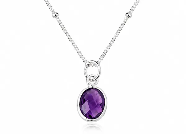 Amethyst Kette silber