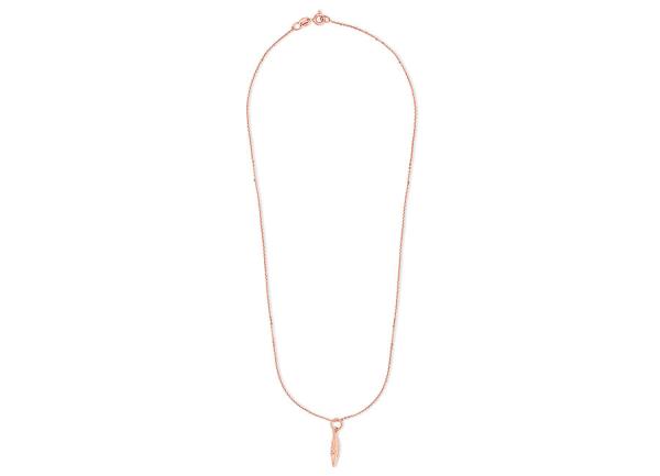 Preview: Kette mit Feder Anhänger rosévergoldet