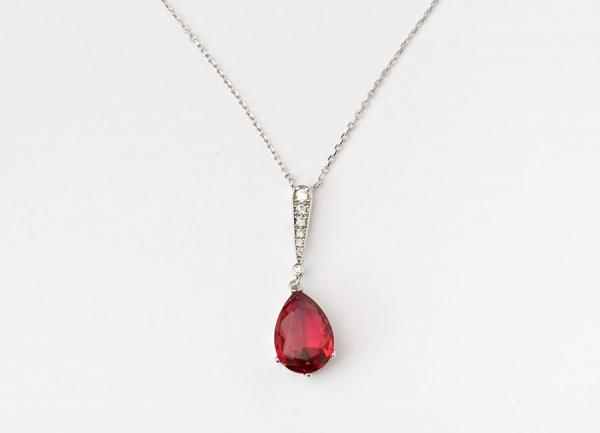 Zirkonia rot Kette
