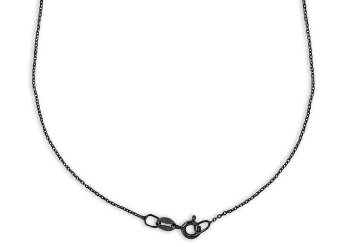 Blume silber geschwärzt mit Kette
