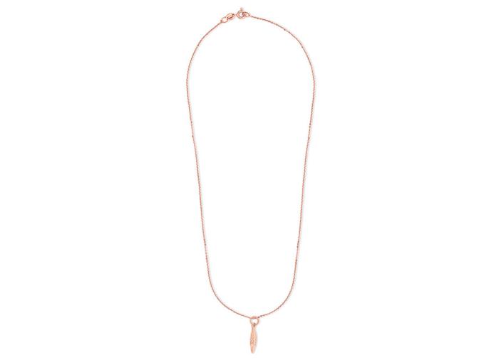 Kette mit Feder Anhänger rosévergoldet